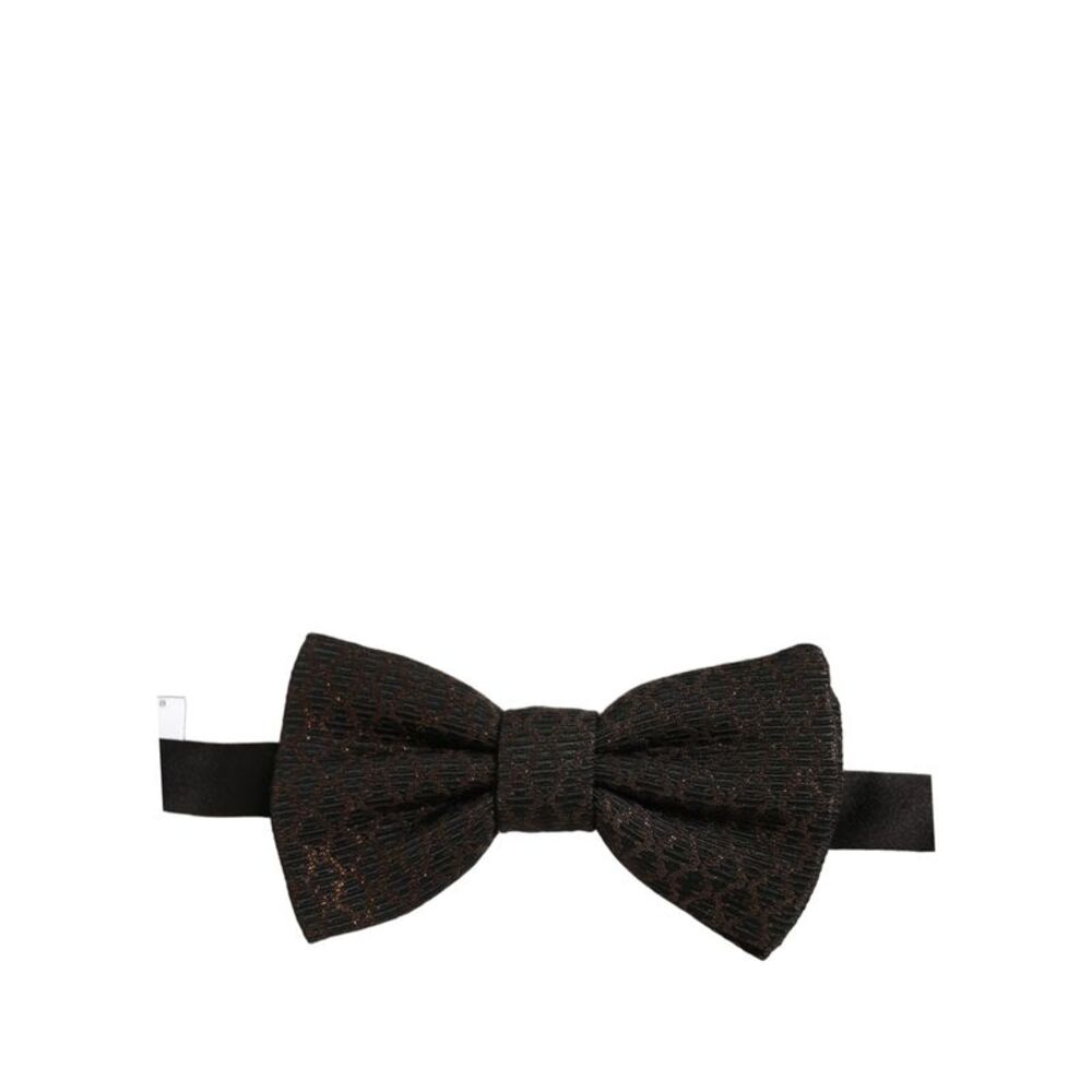 Dolce & Gabbana Men Brown 100% Silk Adjustable Neck Papillon Bow Men's Tie